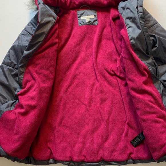 Calvin Klein Jeans, girls size 14, Gray and fuchsia, Hooded Jacket - Picture 6 of 10